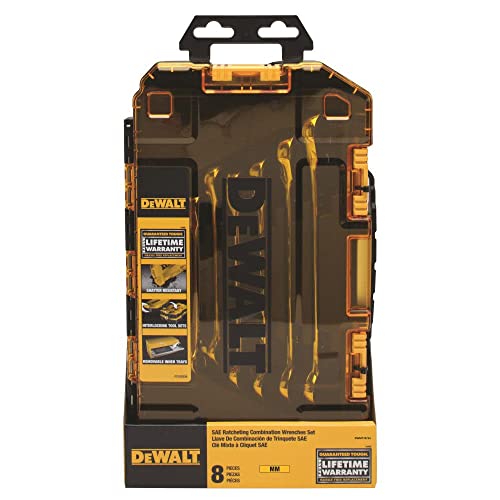 DEWALT Ratcheting Wrench Set, Metric, 8-Piece (DWMT74734) - style: Metric