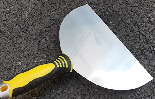 Putty Scraper 8" Stainless Steel Putty Knives with Plastic Ergonomic Handle for Taping Paint Wall Floor Tile, Metal Spackle Tools Knife,Remover for Wood, Wallpaper Scraper (8") - size: 8"