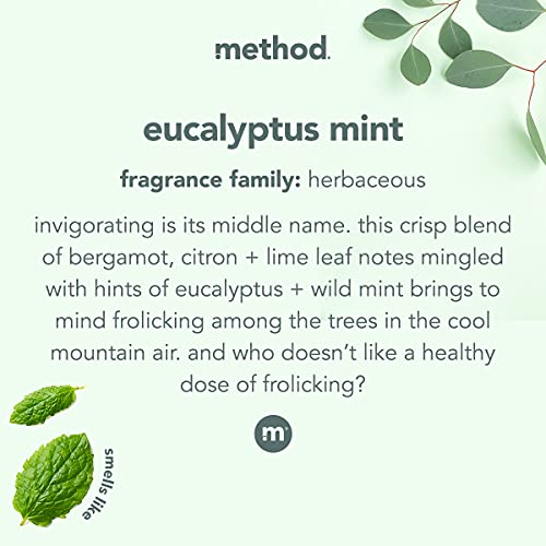 method Daily Shower Cleaner Spray, Eucalyptus Mint Scent, 28 fl oz, 4 Pack