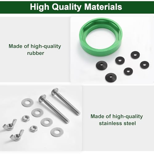3" Toilet Tank to Bowl Gasket Kit, Fits American Standard Champion 4 Toilet Parts AS738756-0070A, 5/16 * 3.15" Stainless Steel Heavy Duty Rustproof Bolts Kit for Most 3 Inch Flush Valve Opening Tank - style: American Standard Gasket Kit