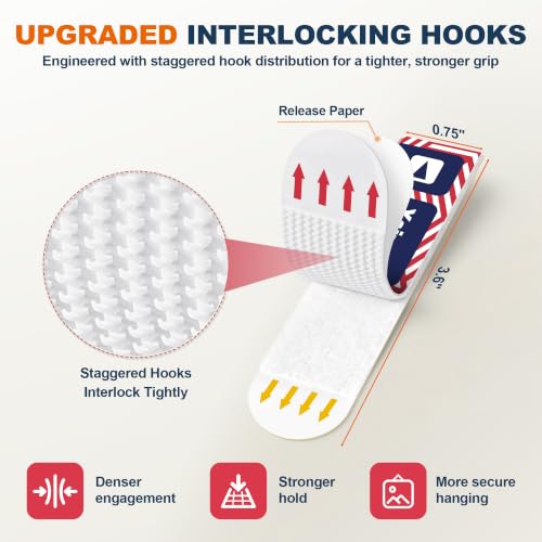 Damage Free Picture Hanging Strips Heavy Duty, XL 40 Strips (20 Pairs) - size: XL 20 Pairs