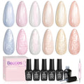 Beetles Pearl Gel Nail Polish Kit, Glitter Silk Mermaid Swirl Gel Polish - color: A - Pearl Glitter | Glitter Silk