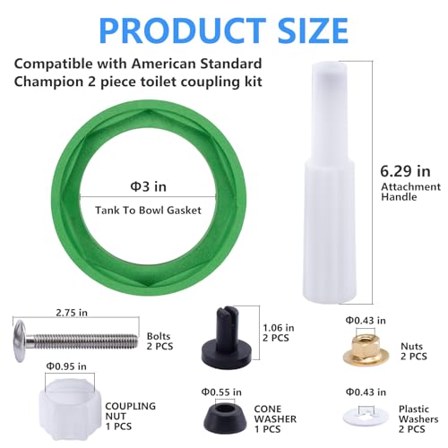 Tank to Bowl Gasket Kit for Champion 4 AS738756-0070A Repair - color: dark green