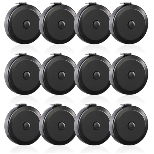 16 Pack Tape Measure, 60 Inch/150cm Retractable Body Measuring Tape - Soft Sewing Tape for Tailor, Craft & Cloth Measurements (Black) - color: Black