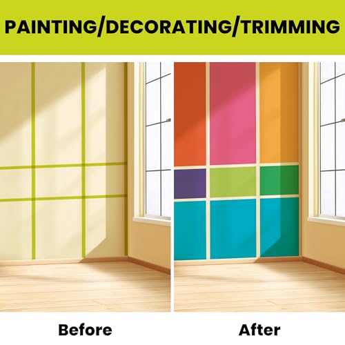 TAPEBEAR Green Painters Tape with Dispenser 21-Days Clean Removal
