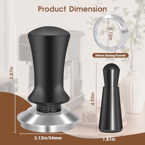 Reoszeank 54mm Espresso Accessories Kit, Tamper, WDT, Dosing Funnel - size: 54mm Fits Breville Barista/Bambino/Infuser
