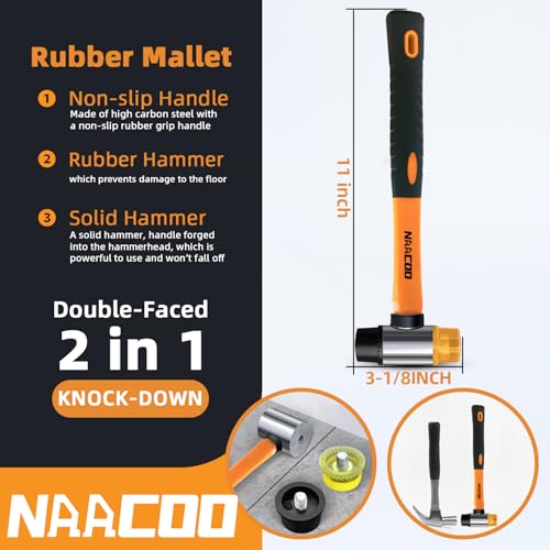NAACOO Laminate Flooring Tools, 5in1 Pro Floor Install Kit for Vinyl Plank - style: Upgrade 5 in 1 Flooring Tools