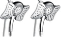 GRICH 2.5GPM Shower Head with Handheld Spray Combo: 2 in 1 Rainfall Shower Heads high pressure & Handheld Shower Head, 9 Spray Modes/Settings Detachable Shower Head with 60 Inch Hose (Pack of 2) - color: Chrome, size: 2.5 GPM (Pack of 2)