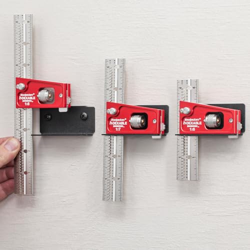 Woodpeckers inDexable Square System, Deluxe Dovetail Combination Square Set, Feature Packed Woodworking Square - Includes 3 Blades & 3 Heads & 3 Rack-Its - color: Mini, style: Deluxe Joiner's