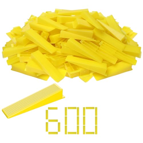 Storystore 600pcs Reusable Tile Wedges for 1/8", 1/16", 1/32" Tile Spacers - size: 600