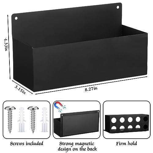 2 Pcs Magnetic Aerosol Spray Can Holder, 8.27 x 3.15 x 4.33 Inch, Black - size: 8.27 x 3.15 x 4.33 Inch