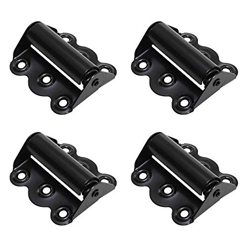 Litepak Screen Door Hinge Professional Grade Hardware Self-Closing Easy Install (4 Pack, Black) - color: Black, size: 4 Pack