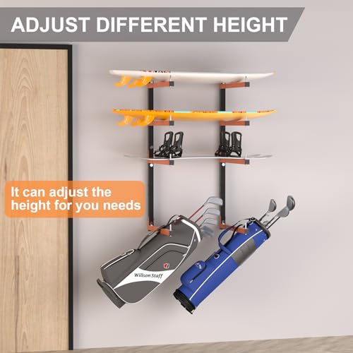 Lumber Storage Rack Wall Mount, Foldable 8-Level Wood Storage Rack - size: A-4 Pack