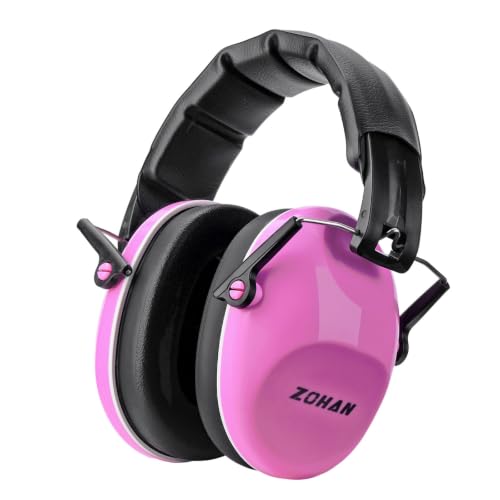 ZOHAN 032 Kids Noise Canceling Headphones - 25dB NRR Kids Ear Protection Earmuffs for School, Monster Jam, Fireworks, Travel, Air Show, Concert, Autism - Pink - color: 1pack - Pink 1.0