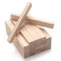 Wood Strips Slats Wooden Sticks for Crafts 3/8" × 3/4" × 6", 30 PCS Wood Planks Trim for Wall, Square Wooden Dowels for Crafts, Flat Lumber Boards Pieces for Crafting, Woodworking, Model Making - size: 3/8x3/4x6 in - 30PCS