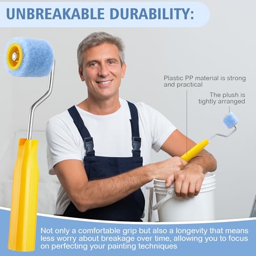 Honeydak 8 Pack Mini Paint Roller with Replacement Heads, 1.2 Inch（b） - size: 1.2 Inch（B）
