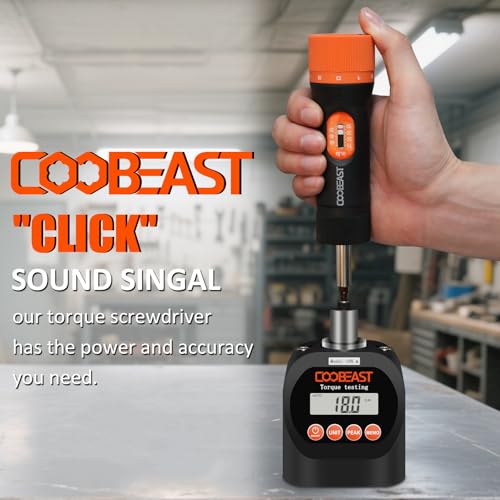 coobeast 38Pcs Preset 1/4” Drive Torque Screwdriver with S2 Bits | Torque Wrench Screwdriver Set,for Maintenance,Tools,Bike Repairing,Mounting,Inch Pound Torque Range 10-70 In-lb - size: 38PCS