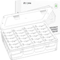 Bead Organizer Box, 28Pcs Small Clear Plastic Storage Containers, 1 Large Craft Organizer Box, 1 Sheet Label, Mini Parts Storage Solution for Beading Jewelry Making Diamond Arts Screws Seeds - size: 1 Pack - 28 Pcs (2.16" x 2.16" x 0.78")