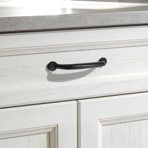 AVICCI 10 Pack Cabinet Pulls 4"/102mm Matte Black Heavy Duty Solid Cabinet Handles cabinets Dressers Kitchens Handles Bathroom cabinets Cabinet pulls - color: Matte Black, size: 4"(102mm)Hole Center-10Pcs