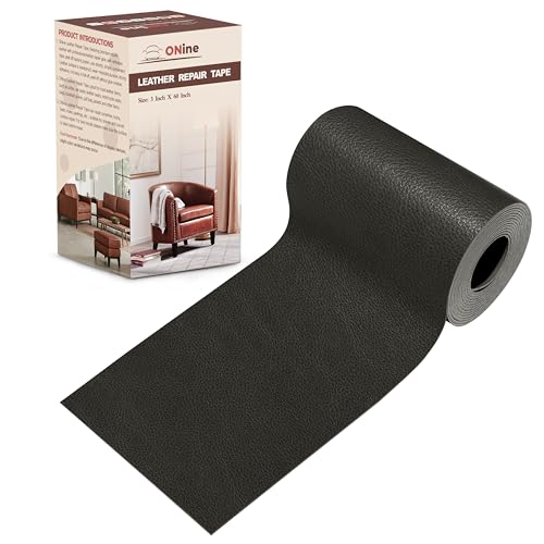 ONine Professional Leather Repair for Sofa,Leather Repair Tape 3x60in(Dark Gray Leather) - color: Dark Gray Leather, size: 3 x 60 inches