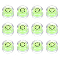 HARFINGTON 12pcs Circular Bubble Spirit Level 12x7.5mm Mini Round Bubble Spirit Level Little Measuring Layout Tools for TV Industrial Carpentry Picture Frame, Green/Black - color: Green/Black, size: 12x7.5mm