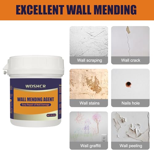 Drywall Repair Kit Drywall Hole Repair Patch Kits Wall Spackle Repair Paste with 8.5OZ White Wall Repair Putty with Scraper, Wall Surface Hole Fill Quick and Easy Solution (1Pack) - color: 1Pack