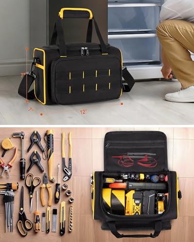Marscamd 12-inch Tool Bag with Multiple Pockets, Heavy Duty Tool Tote