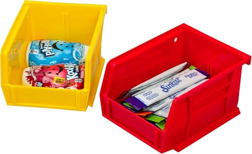 Akro-Mils 30210 AkroBins Plastic Storage Bins, 5"x4"x3", Yellow, 24-Pack - color: Yellow