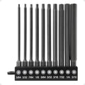 Impact Rated Screwdriver Bit Set, 4" Extended Long Magnetic Power Bits, Premium S2 Steel, Shock-Absorbing Design, 1/4" Hex Shank for Power Drill & Impact Driver (4 Inch SAE Hex) - size: 4 Inch SAE Hex