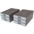 Tonmp 6 PCS 80 Grit Hand Sanding Blocks Set - Medium Sander Sponge, Wet and Dry Dual-use Sanding Sponges, Washable and Reusable, Ideal for Wood Metal Wall Polish - style: 80 Grit