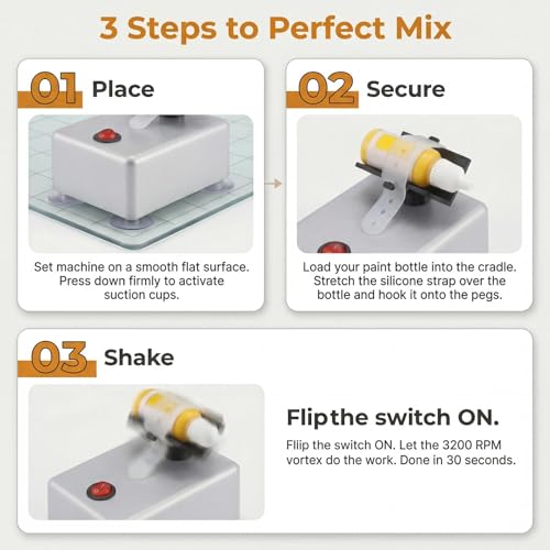 Paint Mixer & Nail Polish Shaker for Model Paints & Nail Polish - color: Silver