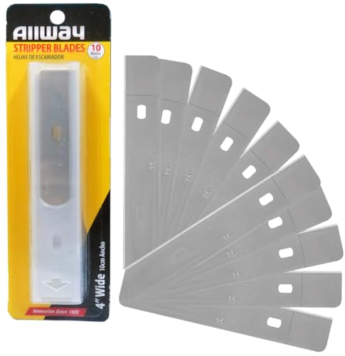 ALLWAY WSB10 Replacement Scraper Blades with Dispenser, 4", 10 Pack - style: Replacement Scraper Blades (10 Pack)
