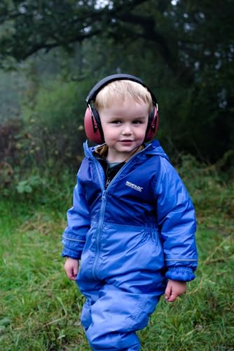 BANZ Kidz Earmuffs 2 Years & Older - Loud Noise Cancelling, Size Adjustable - color: Maroon