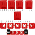 Tool Holder and Battery Holder for Milwaukee M18 18V, 10 Pack power hanger Wall Mount Organizer Storage Shelf with Screws