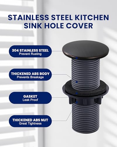 Kitchen Sink Hole Cover, Bronze Faucet Hole Cover - color: Bronze