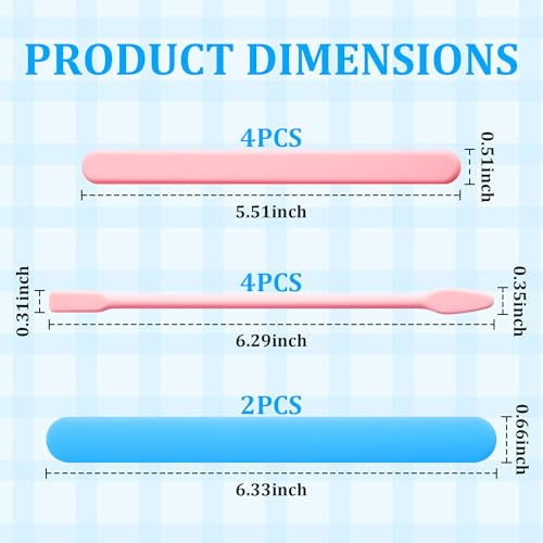 10 Pcs Epoxy Stir Sticks, Reusable Silicone Wax Stick, Multipurpose | For Epoxy Facial Mask Hair Removal Stirring Rods Paint Mixing Tools