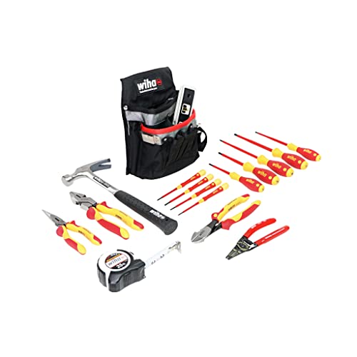 Wiha 32934 16 Piece Insulated Apprentice Electrician's Tool Kit