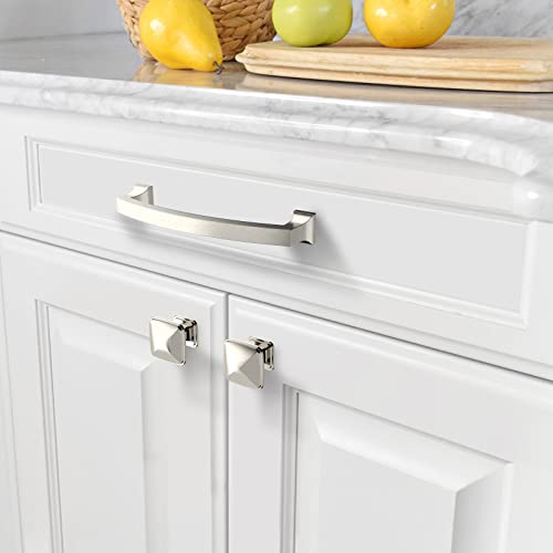 Amerdeco 10 Pack Brushed Satin Nickel Cabinet Pulls 5" - color: Brushed Satin Nickel, size: 5" hole center