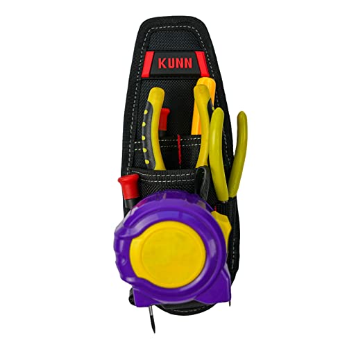 KUNN Construction Tool Holder Small Electrician's Tool Pouch for Tool Belt - color: Red-1 Pack