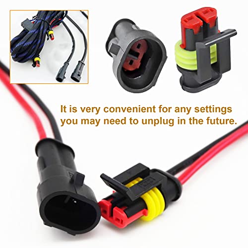 20 Kit 2 Pin Connector Automotive Waterproof 2 Wire Connector with Crimper - color: 2pin/20kit With Crimper
