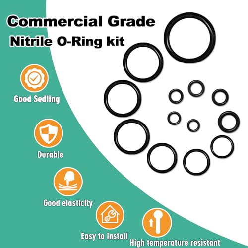 XBVV 32 Size 705 Pcs Plumbing Washers and O-Ring Kit 2-in-1 Rubber Gasket Assortment Kit for Faucet Spigot Garden Hose Pressure Washer Plumbing Repair