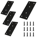 4pcs Metal Flat Straight Brace Bracket, 5'' x 1.9'' (L x W) - size: 5'' x 1.9''/ 128mm x 48mm, style: Black-4pcs