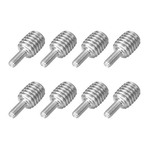 uxcell M4x10mm to M10x10mm Double End Threaded Stud Screw Bolt, 8Pcs 304 Stainless Steel Thread Reducer Adapter for Furniture Machinery Assembly Fastener - size: M4x10mm to M10x10mm