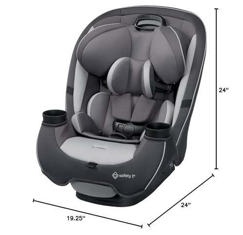 Safety 1st Grow and Go All-in-One Convertible Car Seat, Rear Facing, 5-40 lbs, Forward Facing (30–65 lbs), High Back Booster Seat 40-100 pounds, Iron Frost - color: Iron Frost, style: Original