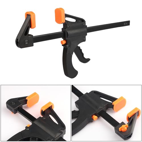 8 Pack 8 Inch F Bar Clamp, Medium Duty 160lbs One Handed Clamps/Spreader, Bar Clamps for Woodworking, Crafting, by GENHAKON - size: 8 Pack 8 Inch