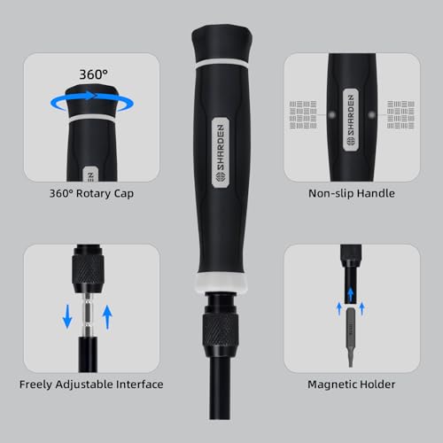 SHARDEN 153 in 1 Precision Screwdriver Set for Electronic Repair Black | Magnetic Small Screwdriver Set with Torx, Pentalobe, Triwing, Mini Repair Tool Kit for Computer, Laptop, PC, PS5, Eyeglass - color: 153 in 1 Black