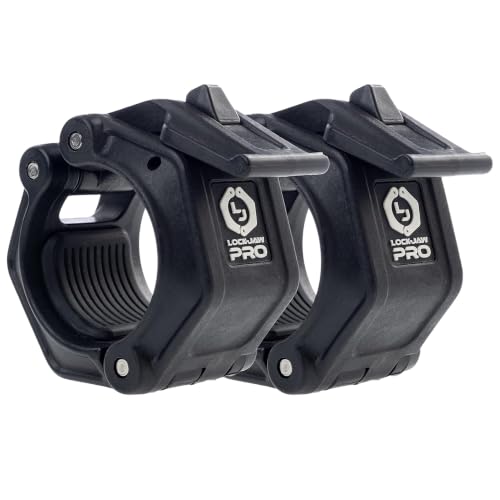 Lock-Jaw PRO 2 Barbell Collars/Clamps, 2"/50mm Olympic Bars - color: All Black