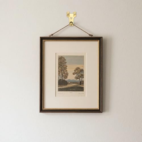 55 Pack Picture Hanging Kit Picture Hangers Heavy Duty Picture Hanging Hooks with Nails for Drywall Wooden Professional Wall Hanging Hardware for Pictures Frame Mirror Clock Canvas Mounting (Gold)