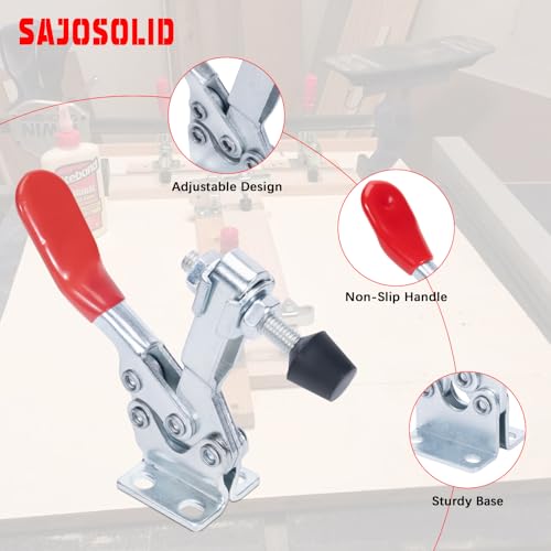 Adjustable Toggle Clamps, 500 Lbs Holding Capacity for Fixtures - style: 225D,4PK