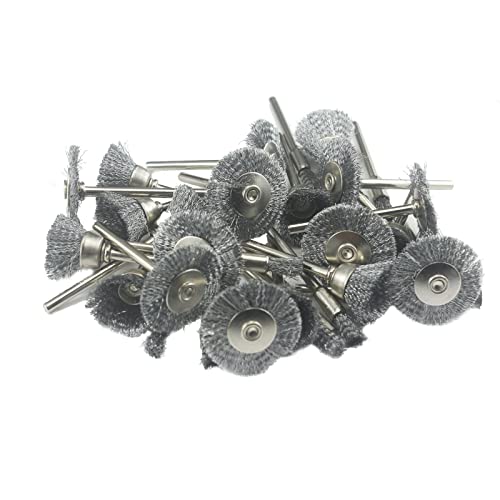 30 Pcs 1/8" Shank Assorted Shape Rotary Wire Brush Sets - style: 30 Pcs steel wire brush